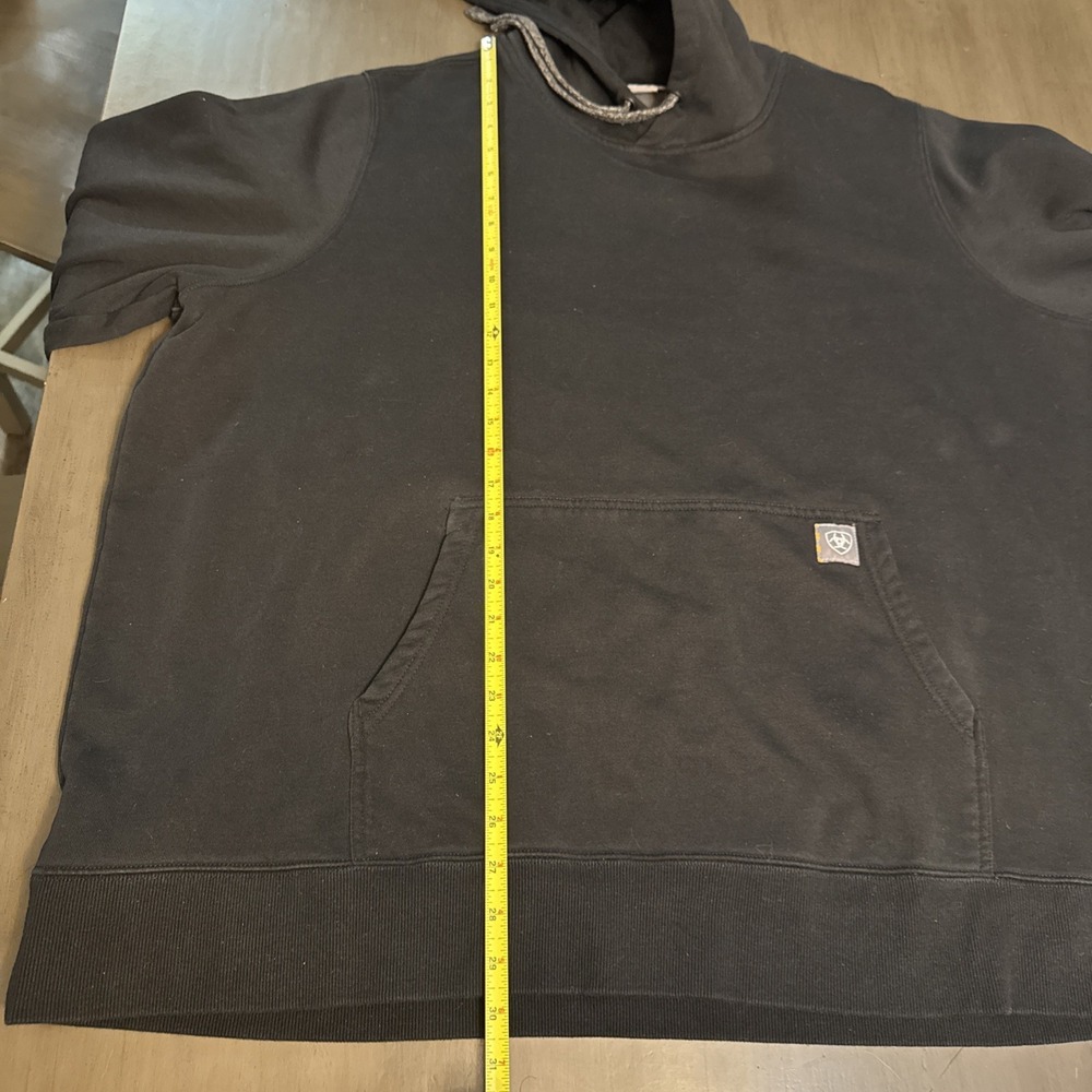 Ariat‎ Rebar Black Fleece Hooded Pullover Hoodie Embroidered Size 3XL XXXL - Picture 7 of 11